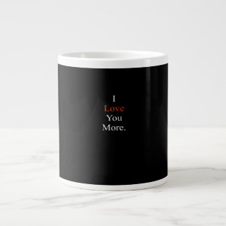 Ik Hou Meer van Minimaal Design Grote Koffiekop