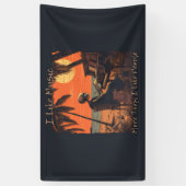 Ik hou meer van muziek dan van mensen, schedel ont spandoek (Verticaal)