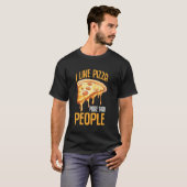 Ik hou meer van pizza dan van mensen Introvert Fav T-shirt (Voorkant volledig)