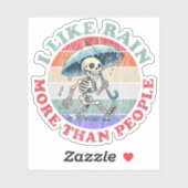 Ik hou meer van regen dan van mensen sticker (Vel)