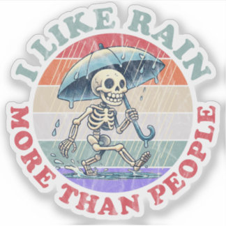 Ik hou meer van regen dan van mensen sticker