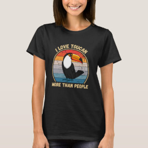 Ik hou meer van Toucan dan van mensen Toucan Bird T-shirt