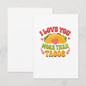 Ik hou meer van U dan van Tacos Bedankkaart (Voorkant / Achterkant)