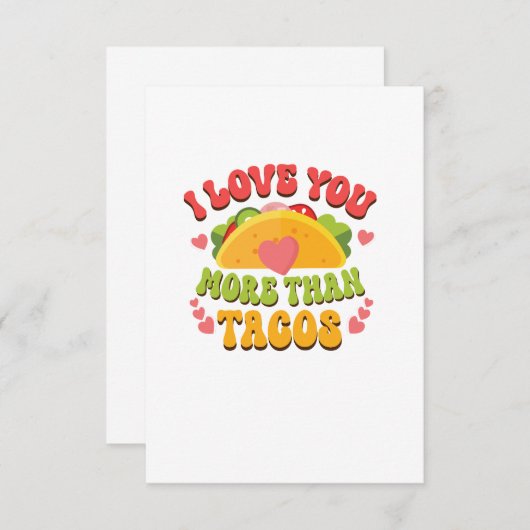 Ik hou meer van U dan van Tacos Bedankkaart (Voorkant / Achterkant)
