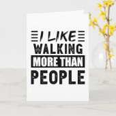 Ik hou meer van Wandelen dan van Grappige Mensen Kaart (Gele Bloem)