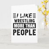 Ik hou meer van worstelen dan van grappige mensen kaart (Gele Bloem)