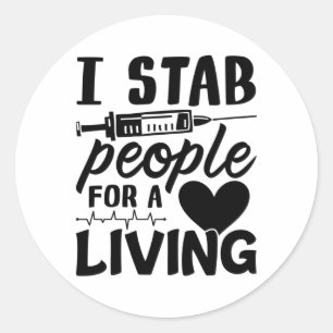 Ik hou mensen vast voor een levendige dialyse-zure ronde sticker