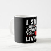 Ik hou mensen voor een levende dialyse-technicus koffiemok (Voorkant links)