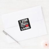 Ik hou mensen voor een levende dialyse-technicus vierkante sticker (Envelop)