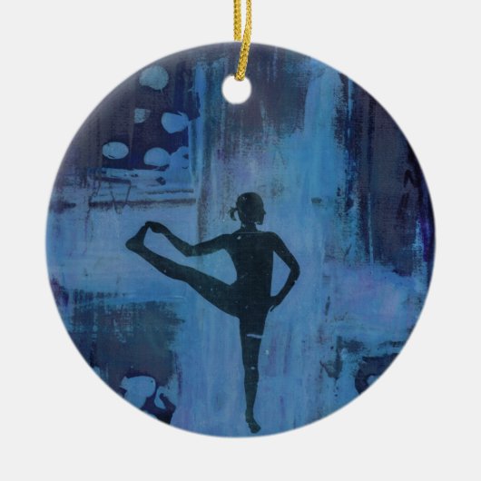 Ik hou mijn saldo Yoga Girl Keramisch Ornament (Voorkant)