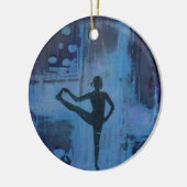 Ik hou mijn saldo Yoga Girl Keramisch Ornament (Links)