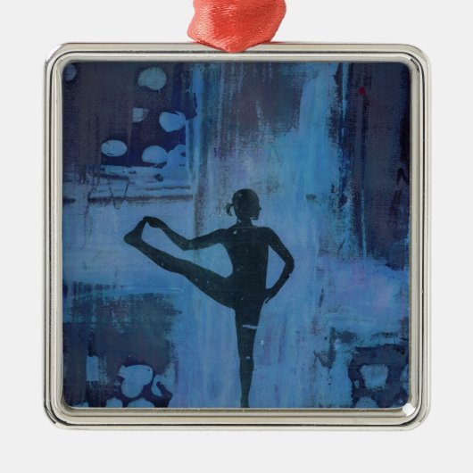 Ik hou mijn saldo Yoga Girl Metalen Ornament (Voorkant)