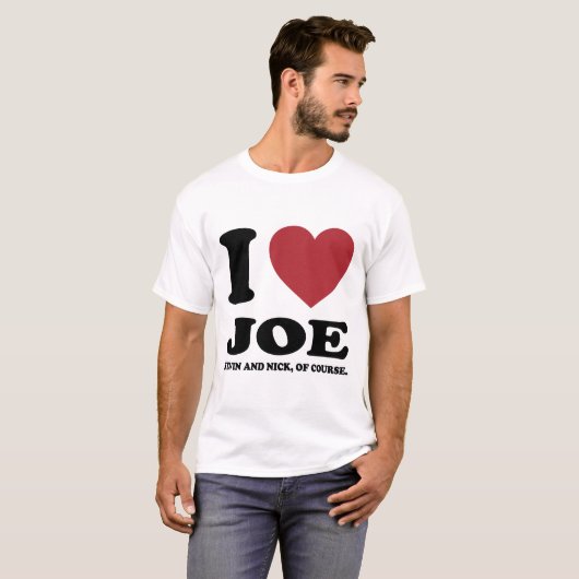 IK HOU NATUURLIJK VAN JOE KEVIN EN NICK. T-SHIRT (Voorkant volledig)