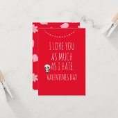 Ik hou net zoveel van je als dat ik Valentijnsdag Kaart (Voorkant / Achterkant in situ)