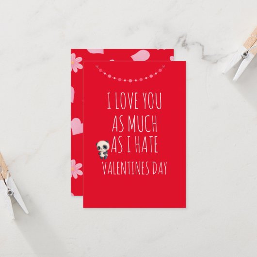 Ik hou net zoveel van je als dat ik Valentijnsdag Kaart (Voorkant / Achterkant in situ)