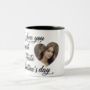 Ik hou net zoveel van je als dat ik Valentijnsdag  Tweekleurige Koffiemok
