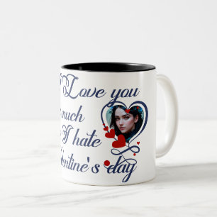 Ik hou net zoveel van je als dat ik van Valentijns Tweekleurige Koffiemok