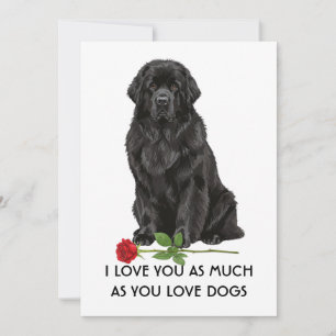 Ik hou net zoveel van je als van je Newfies - Scha Kaart