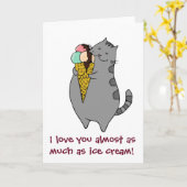 Ik hou net zoveel van jou als van ijs! kaart (Gele Bloem)