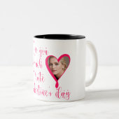 Ik hou net zoveel van jou als van Valentijnsdag Tweekleurige Koffiemok (Voorkant rechts)
