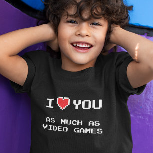 Ik hou net zoveel van jou als van videogames Gra T-shirt