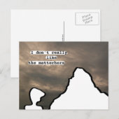 Ik hou niet echt van de matterhorn briefkaart (Voorkant / Achterkant)