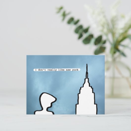 ik hou niet echt van new york briefkaart (Staand voorkant)