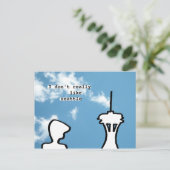 Ik hou niet echt van seattle briefkaart (Staand voorkant)
