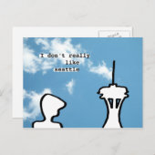 Ik hou niet echt van seattle briefkaart (Voorkant / Achterkant)