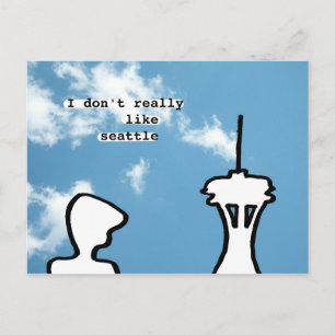 Ik hou niet echt van seattle briefkaart