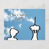 Ik hou niet echt van seattle briefkaart (Voorkant)