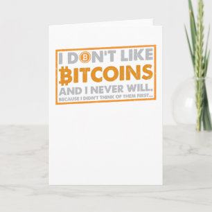 Ik hou niet van bitmuntstukken kaart