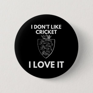 Ik Hou Niet Van Cricket Ik Hou Er Van Engeland Cri Ronde Button 5,7 Cm