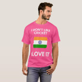 Ik hou niet van cricket, ik hou ervan India cricke T-shirt (Voorkant volledig)