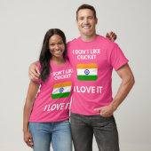 Ik hou niet van cricket, ik hou ervan India cricke T-shirt (Unisex)