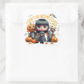 Ik hou niet van de Halloweens van woensdag Vierkante Sticker (Tas)