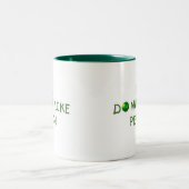 Ik hou niet van erwt-shirts en cadeautjes tweekleurige koffiemok (Center)