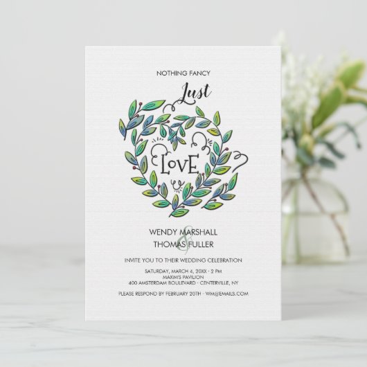 Ik hou niet van Fancy huwelijksuitnodiging Kaart (Staand voorkant)