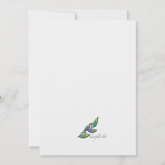 Ik hou niet van Fancy huwelijksuitnodiging Kaart (Achterkant)