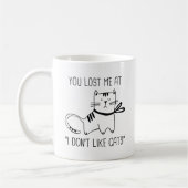 Ik hou niet van katten koffiemok (Links)