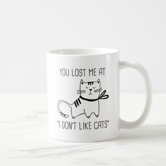 Ik hou niet van katten koffiemok (Rechts)