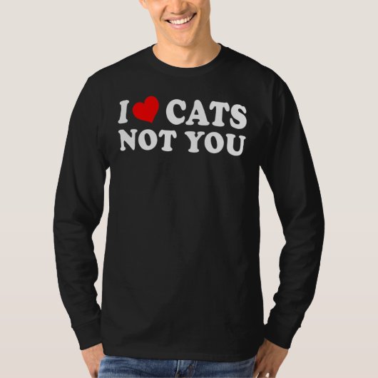 Ik hou niet van katten. t-shirt (Voorkant)