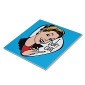 Ik hou niet van keramische tapijten tegeltje (Zijkant)