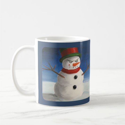 Ik hou niet van Kerstmis Angry Snowman Grumpy Koffiemok (Links)