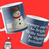 Ik hou niet van Kerstmis Angry Snowman Grumpy Koffiemok