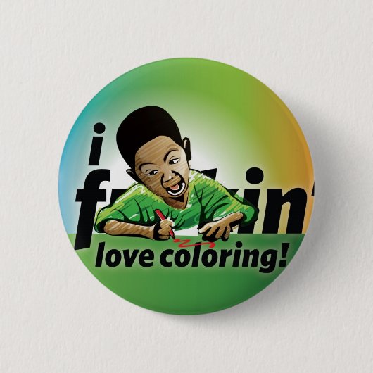 Ik hou niet van kleuren! ronde button 5,7 cm (Voorkant)
