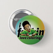 Ik hou niet van kleuren! ronde button 5,7 cm (Voorkant /achterkant)