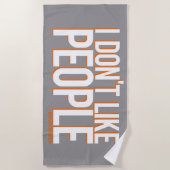 Ik hou niet van mensen badhanddoek (Voorkant)