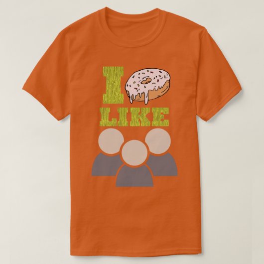 Ik hou niet van mensen die grappig eten snoep t-shirt (Design voorkant)