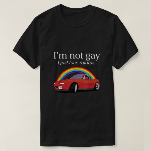 Ik hou niet van Miatas Apparel T-shirt (Design voorkant)